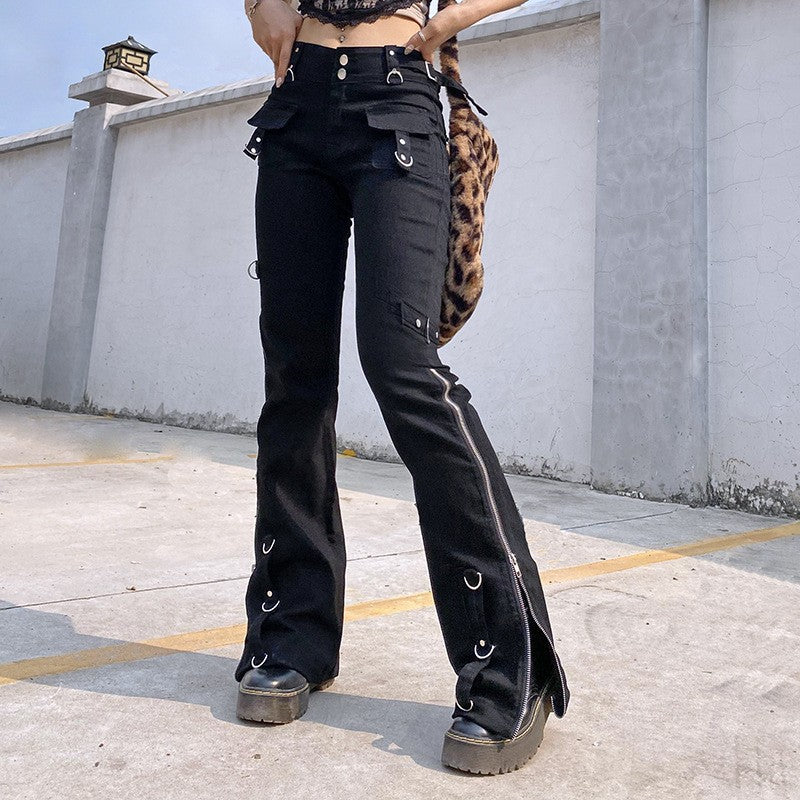 Low-Rise Straight-Leg Cargo-Hose