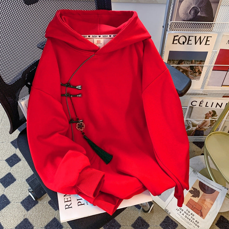 Bestickter Hoodie im China-Stil