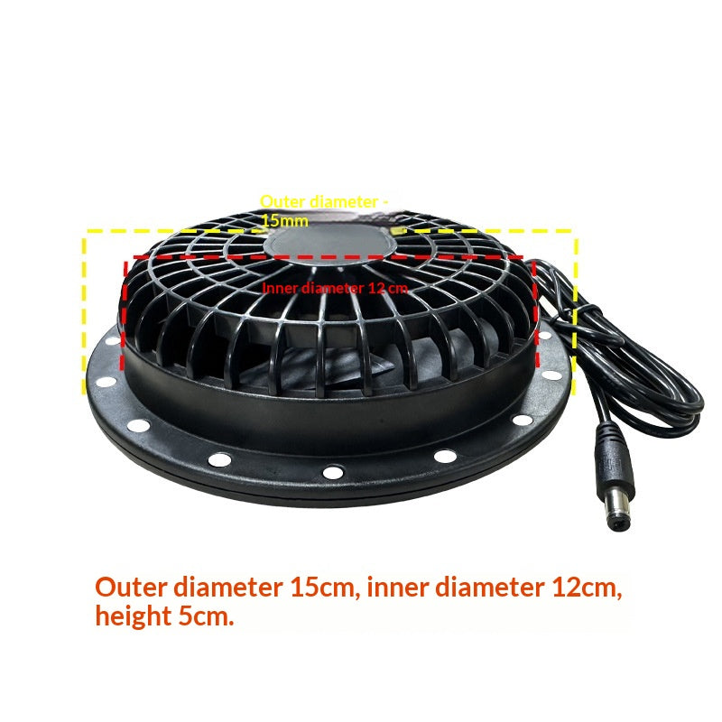 Runder 12V Kühlventilator mit Drehzahlregler