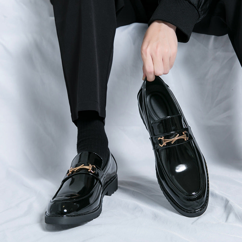 Herrenschuhe aus weichem Leder mit Glanz-Finish