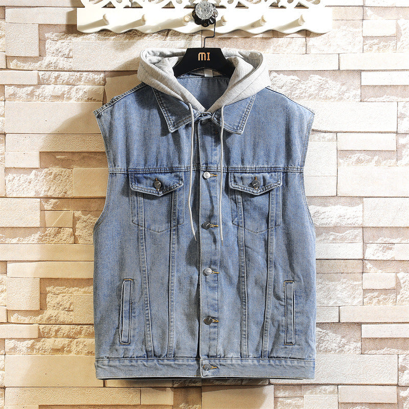 Herren Hoodie-Jacke ohne Ärmel