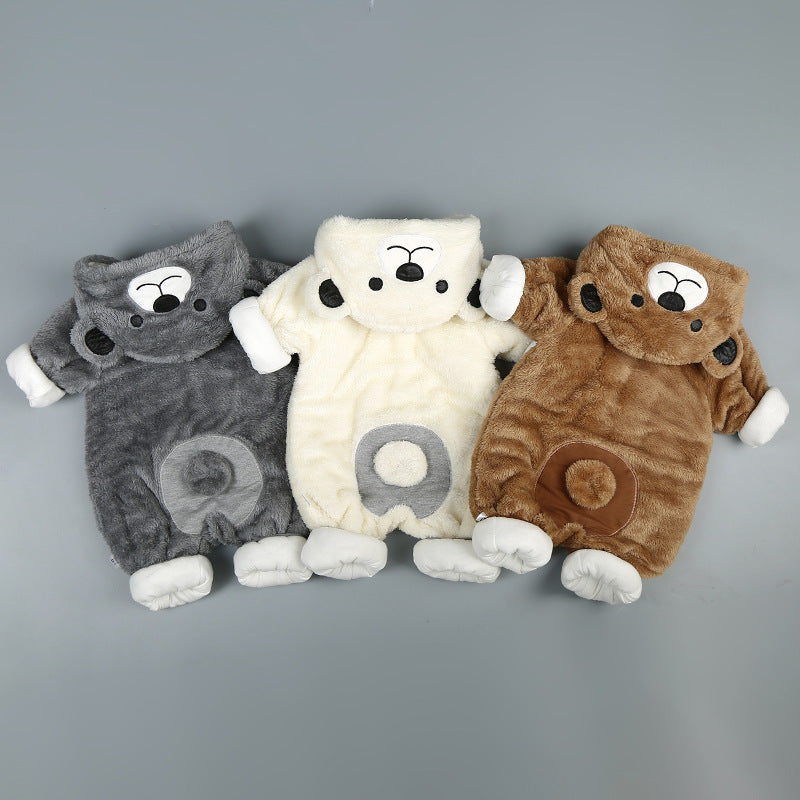 Baby Plüsch-Overall mit Kapuze