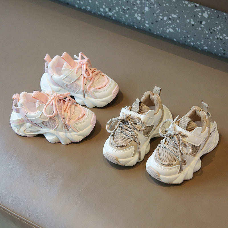Weiche Sneakers für Kinder – Schwarz, Rosa, Khaki