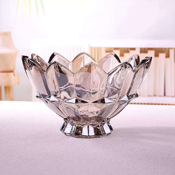 Moderne Obstschale aus hitzebeständigem Glas