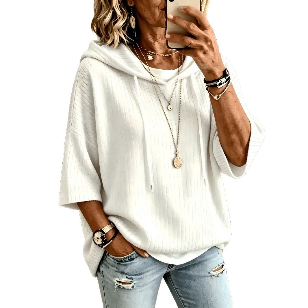 Kapuzen-Sweatshirt aus Fleece mit Kordelzug