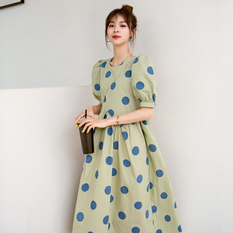 Retro A-Linien Midikleid mit Polka Dots – Bild 8 | LuxeStyle