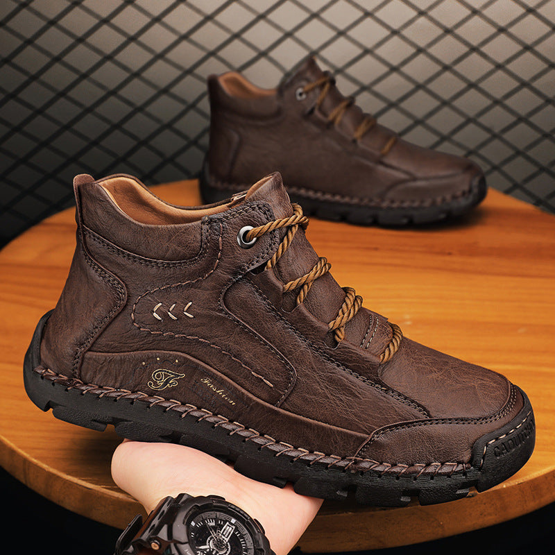 Herren High-Top Winterboots aus Leder