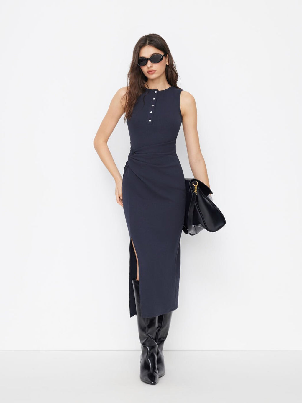 Ärmelloses elegantes Strickkleid für Damen – Bild 6 | LuxeStyle