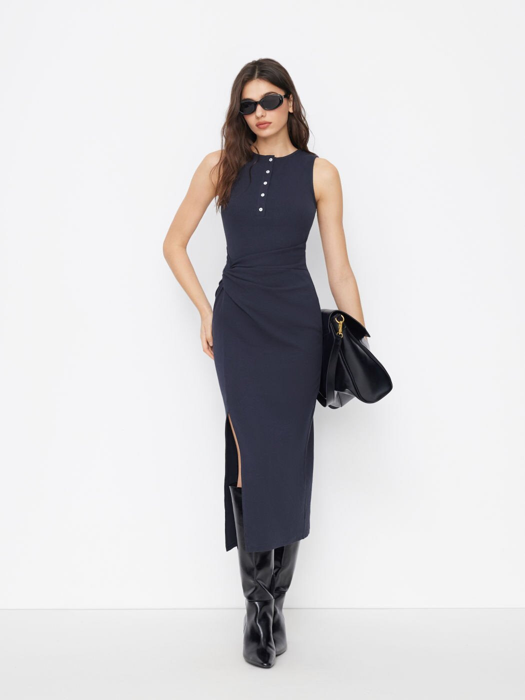 Ärmelloses elegantes Strickkleid für Damen – Bild 6 | LuxeStyle