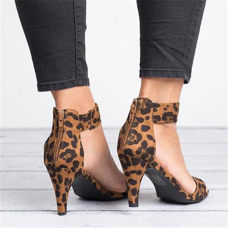 Leoparddruck Stiletto Sandalen für Damen – Bild 2 | LuxeStyle