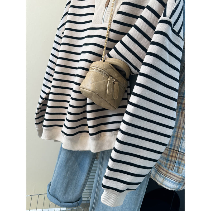 Hoodie mit Streifen und Karos – Ansicht 3