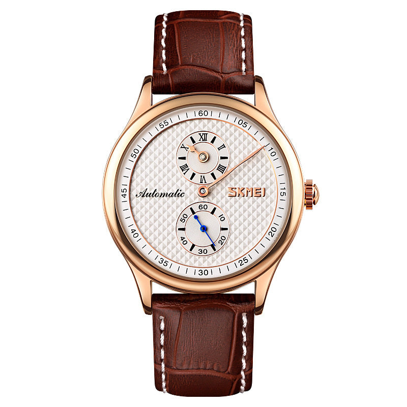 Automatikuhr mit Lederarmband – Bild 7 | LuxeStyle