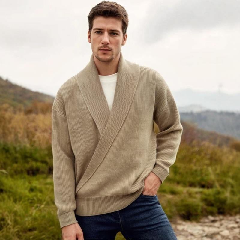 Herren Strickpullover mit V-Ausschnitt