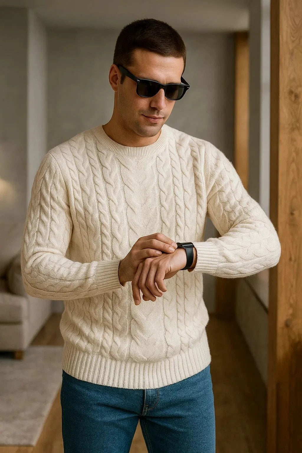 Herren Strickpulli Plusgrößen