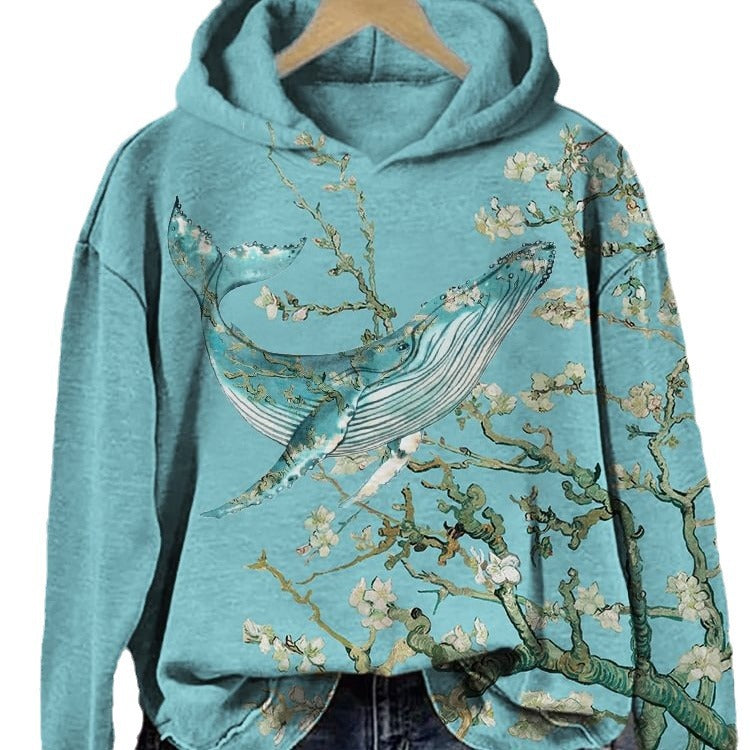 Casual Jacke mit Kirschblüten-Print