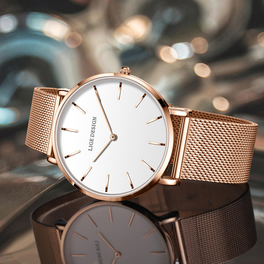 Damen Quarzuhr mit Mesh-Armband – Bild 13 | LuxeStyle
