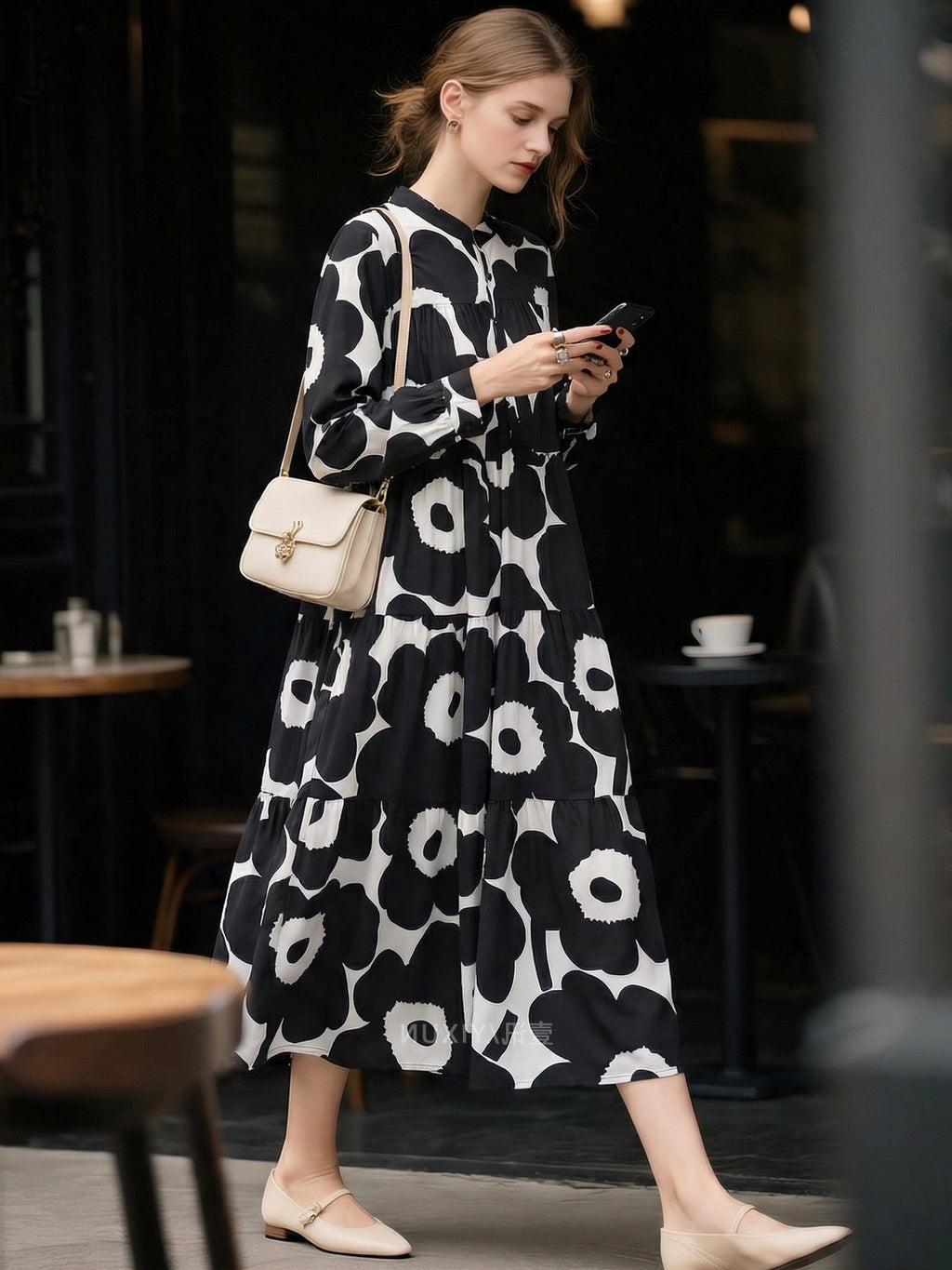Vielseitiges Damenkleid mit Designer-Print – Bild 5 | LuxeStyle