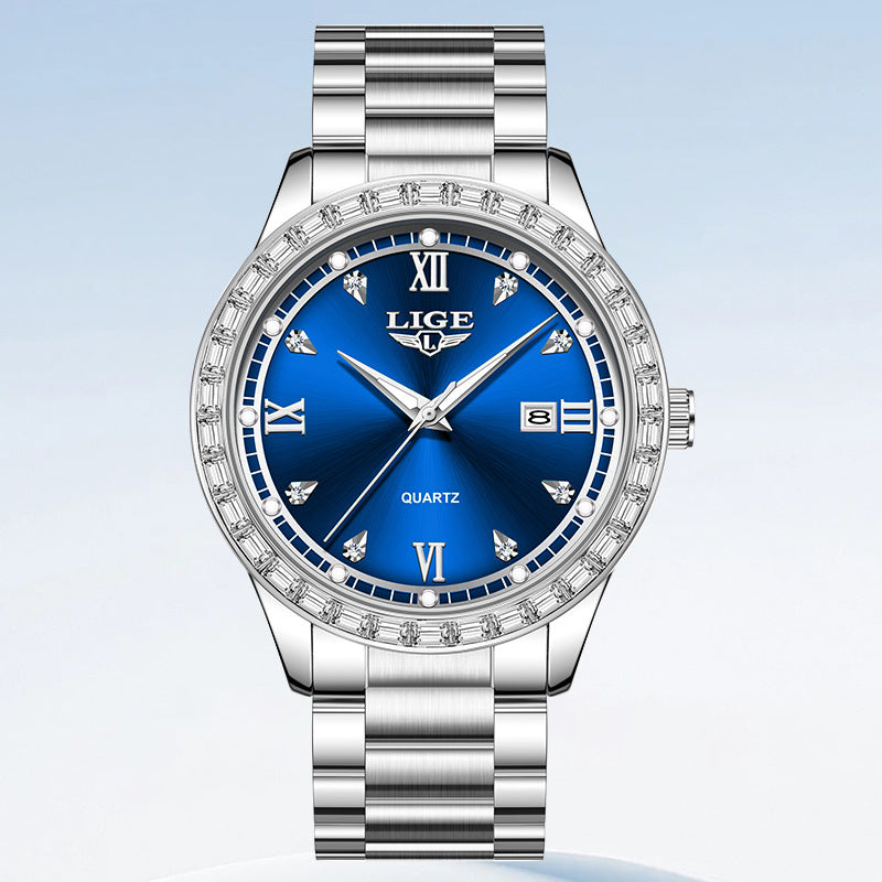 Damen-Uhr mit Strasssteinen – Bild 2 | LuxeStyle