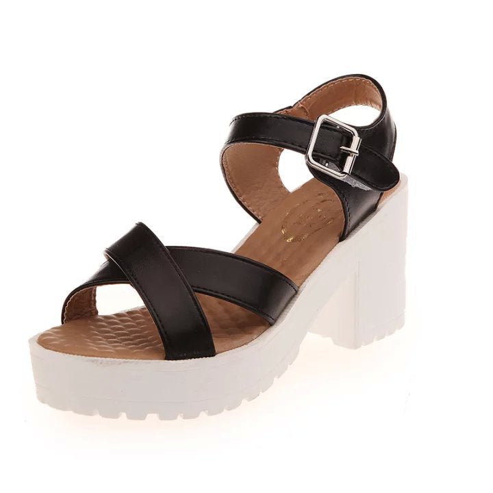 Plateau-Sandalen mit Chunky-Absatz