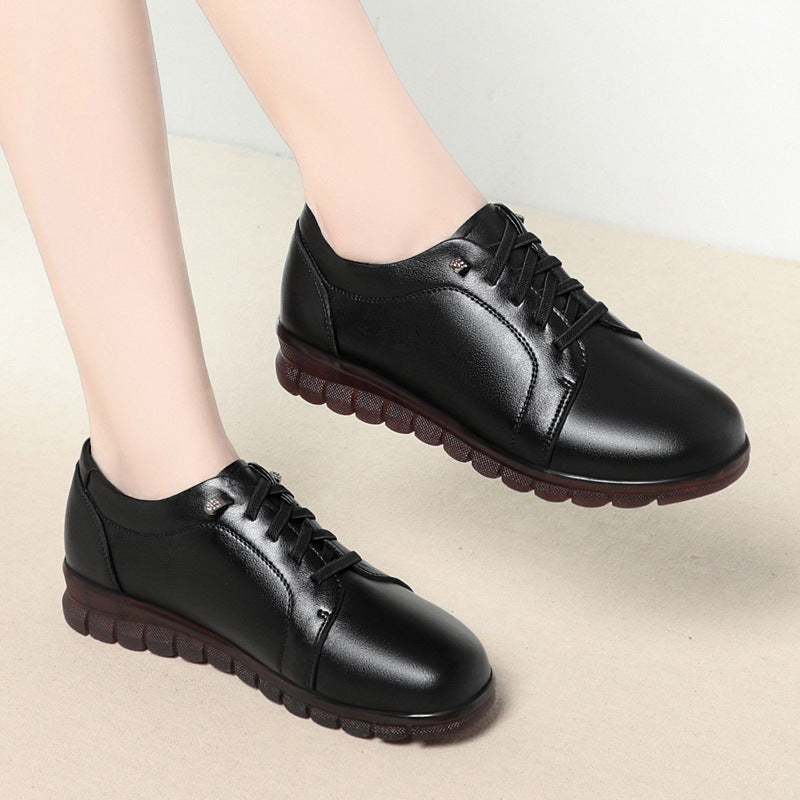 Damen Leder Slipper mit weicher Sohle