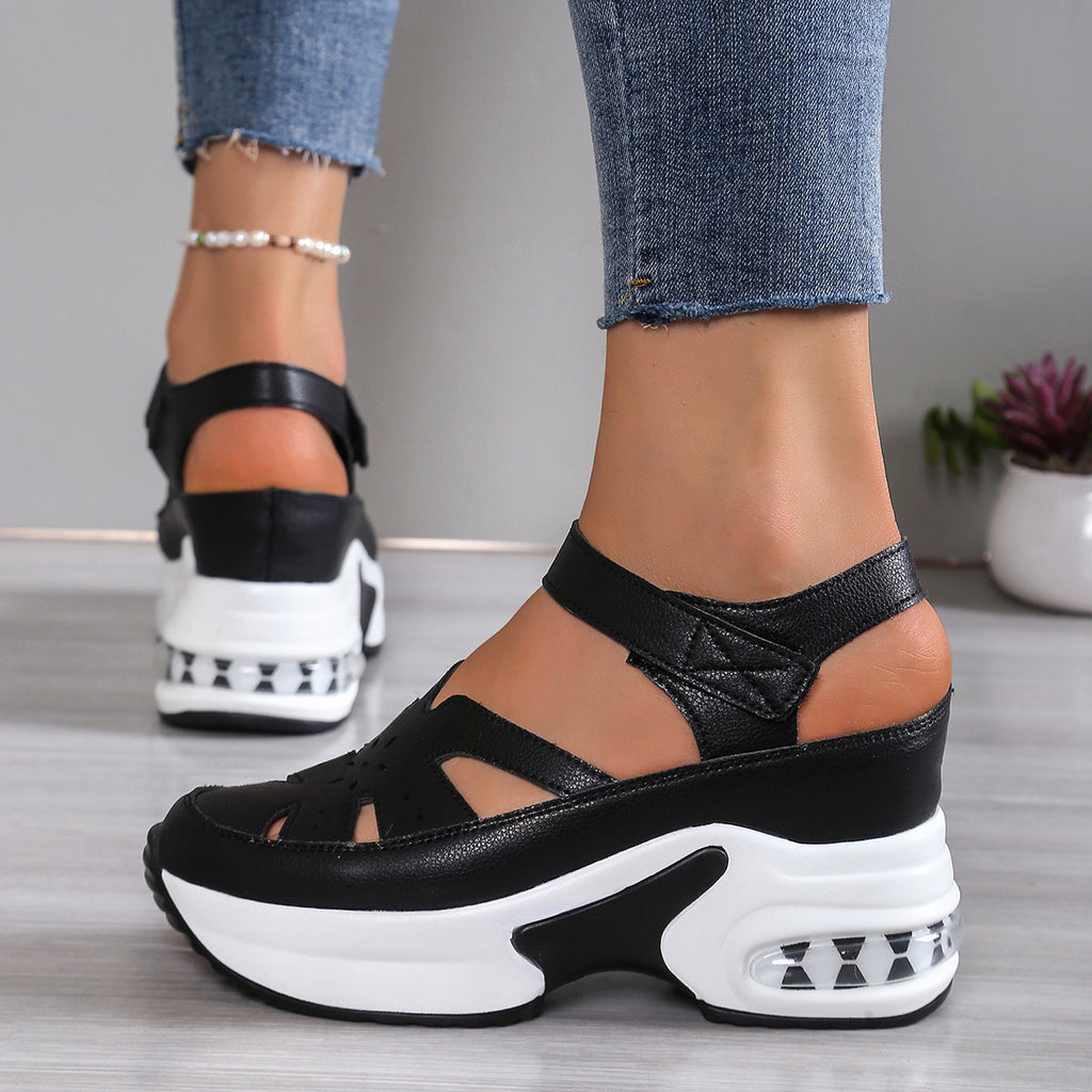 Damen Plateau-Sandalen mit Hohlmuster – Bild 3 | LuxeStyle