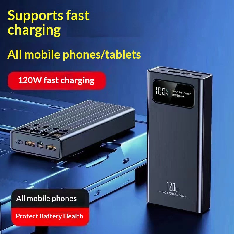 Powerbank 20000 mAh, 120W, 4 Anschlüsse