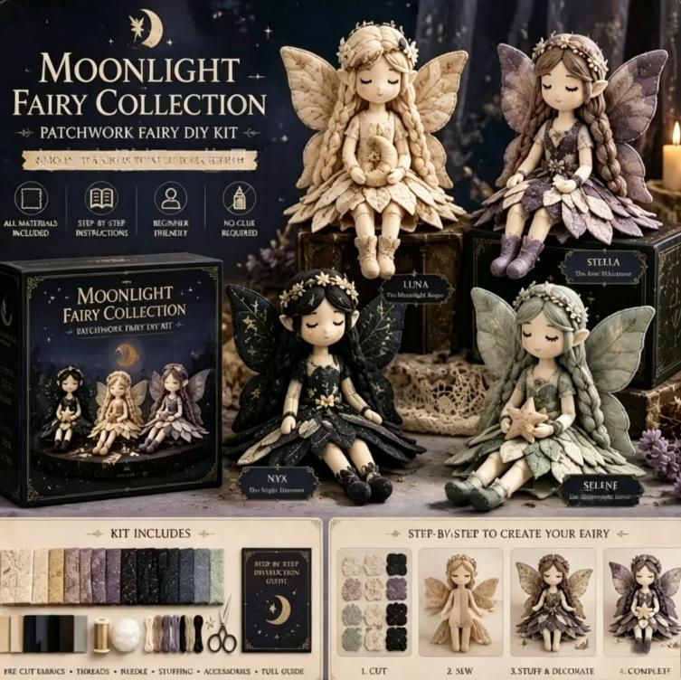 DIY Patchwork Feen-Set im Märchen-Stil