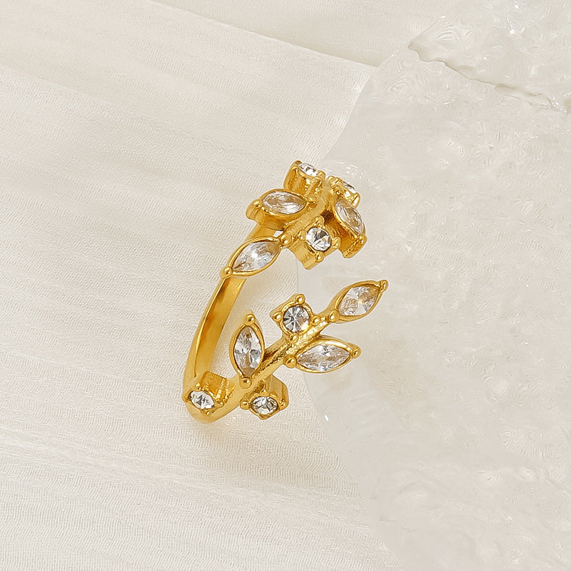 Hufeisenring mit Zirkonia, verstellbar – Bild 2 | LuxeStyle