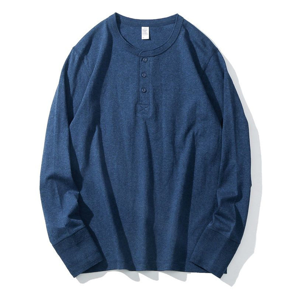 American Henry Langarmshirt mit Stehkragen