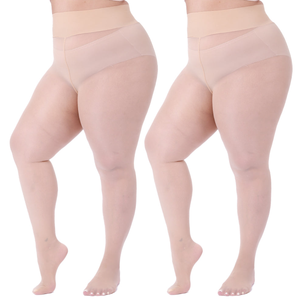 3 Paar Shiny Strumpfhosen für Damen (Plus Size)