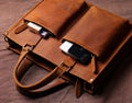 Vintage Rindsleder-Herrenhandtasche Business-Aktentasche | LuxeStyle
