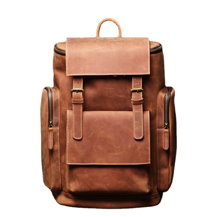 Leder-Laptop-Rucksack für Herren