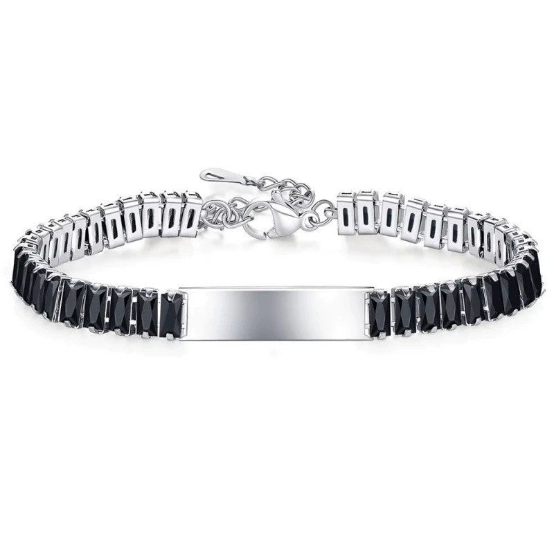 Edelstahl Armband mit bunten Zirkonia