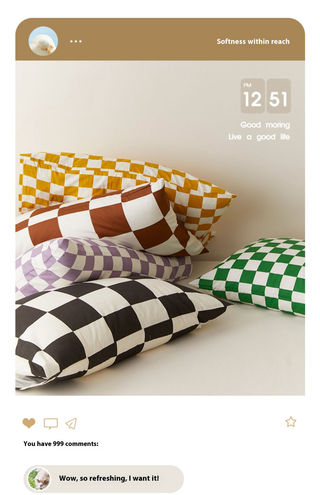 Cotton-Kissenbezug mit einfachem Muster – Bild 12 | LuxeStyle