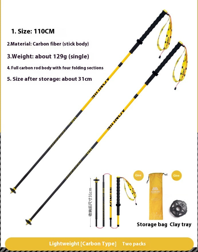 Zusammenklappbarer Carbon-Trekkingstock 110 cm – Bild 19 | LuxeStyle