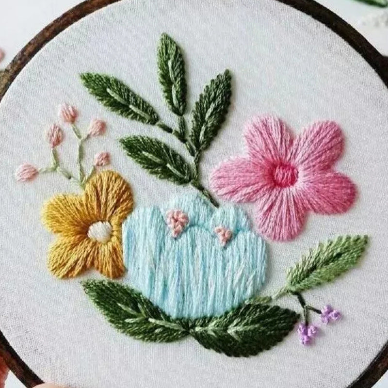 Stickset «Blumenwiese» für Einsteiger