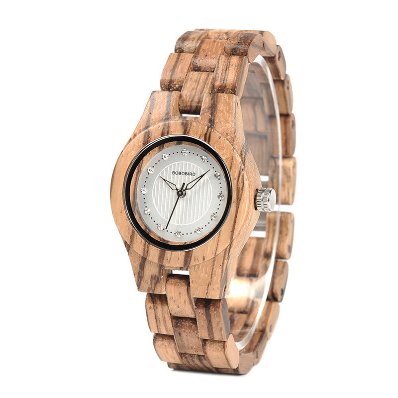 Herren-/Damenuhr, minimalistisch, Retro-Holz