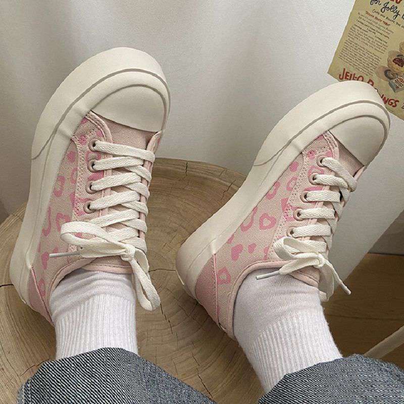 Damen Plateau Low-Top Canvas Schuhe