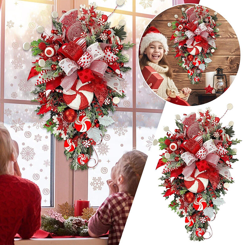 Weihnachtskranz Zuckerstangen-Baum Girlande – Bild 9 | LuxeStyle