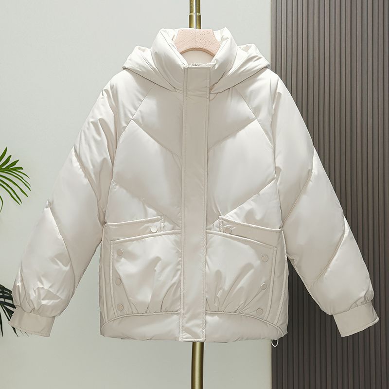 Gefütterte kurze Kapuzenjacke im Loose Fit