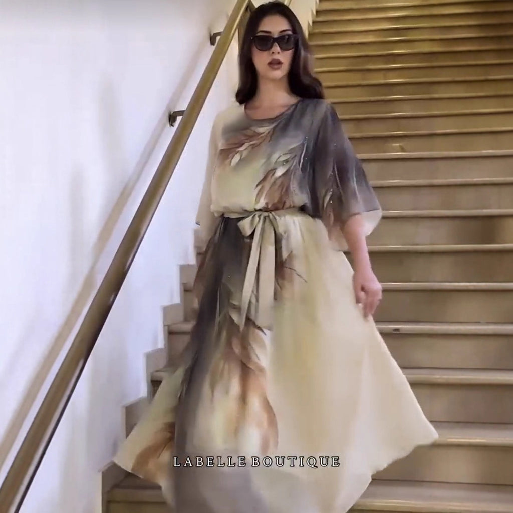 A-Linien Midikleid mit Blumenprint – Bild 3 | LuxeStyle