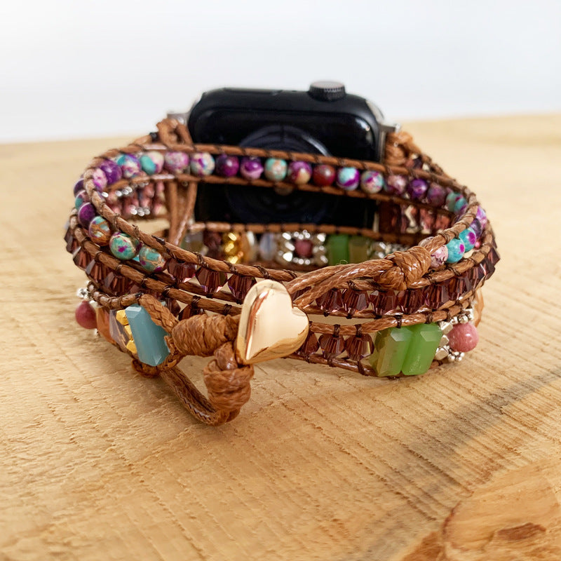 Boho-Armband für Apple Watch mit Natursteinen – Bild 5 | LuxeStyle