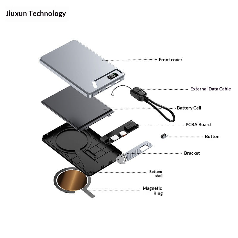 Magnetische Wireless Powerbank aus Aluminium