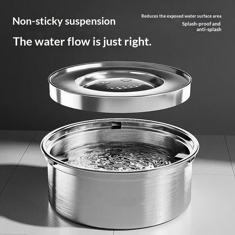 Schwimmender Anti-Spritz-Wassernapf aus Edelstahl