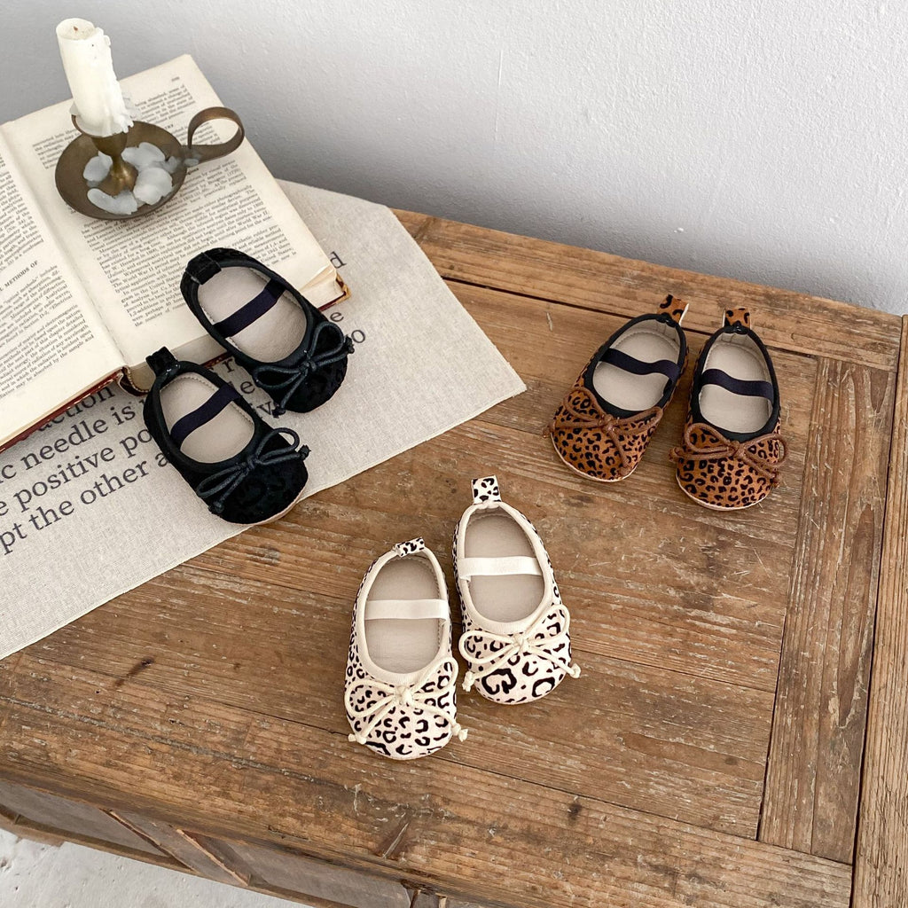 Weiche Säulenschuhe für Mädchen mit Leopardmuster (Frühling/Herbst)