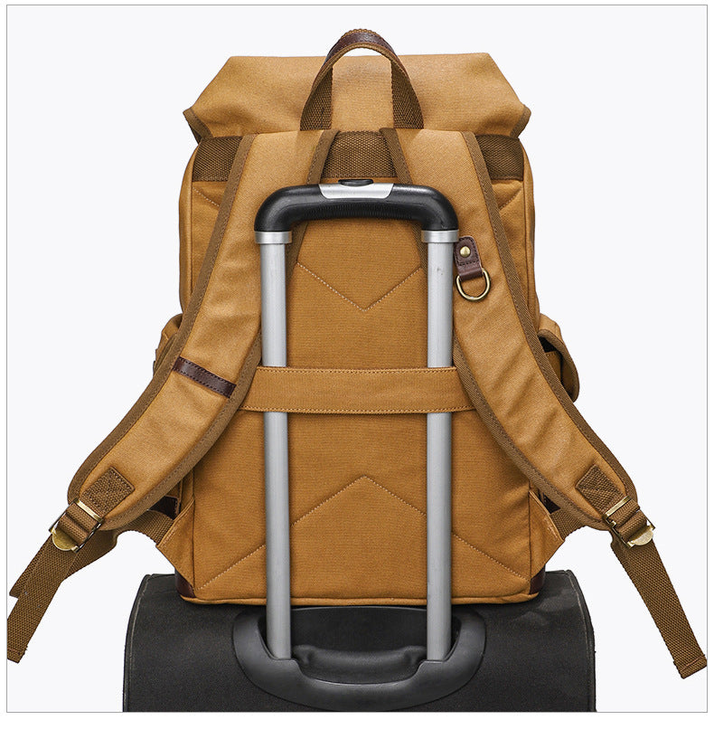 Vintage Canvas Rucksack – wasserdicht, 20-35L