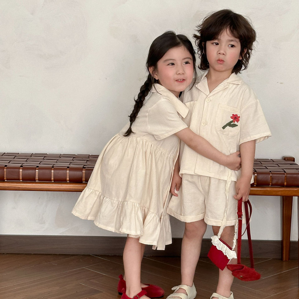 Kinder Sommer-Outfit mit Blumenmuster – Bild 6 | LuxeStyle