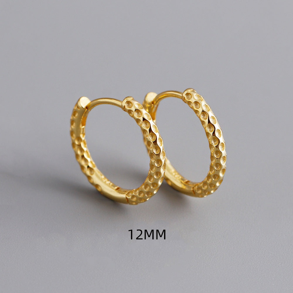 Kreis und Karo Hochwertiger 925 Silberohrclip