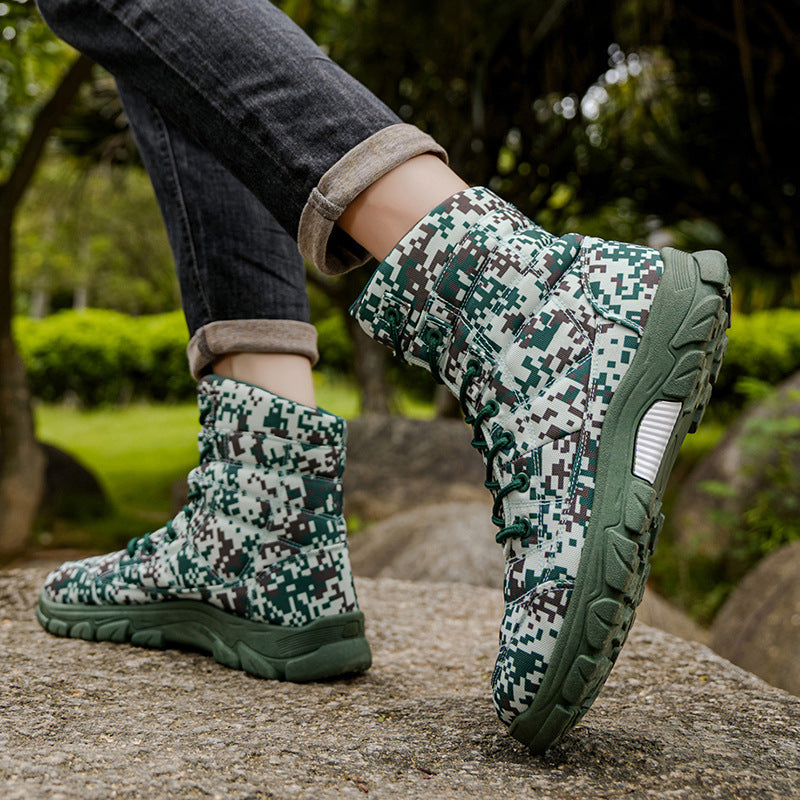 Gefütterte Camouflage Wanderstiefel für Herren