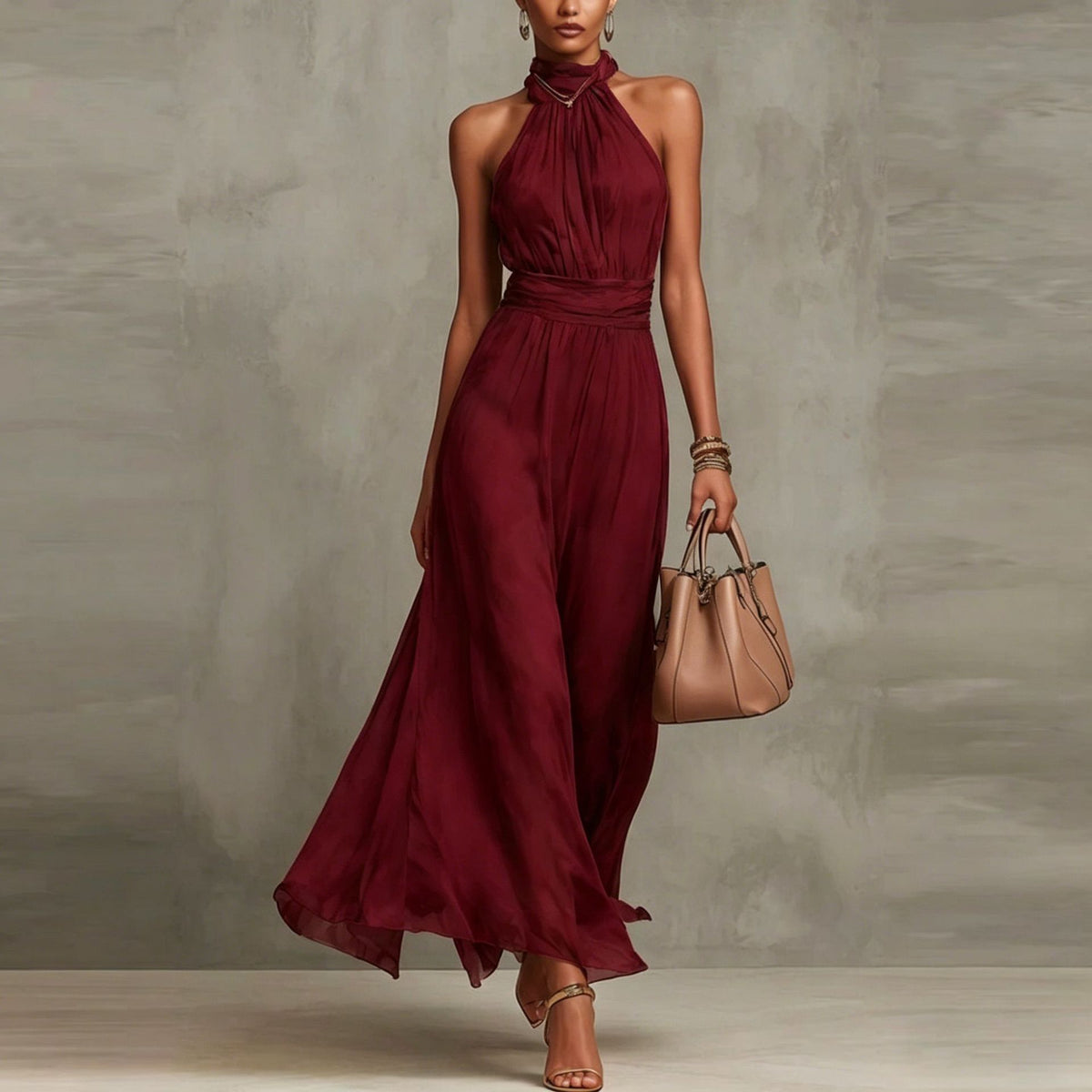 Resort-Kleid mit taillierendem, figurbetontem Plisseerock – Bild 9 | LuxeStyle